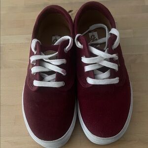 Burgundy Suede Vans
